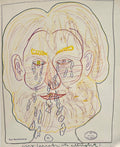 Self portrait of Isaiah Zagar crying. Text reads "Cry Isaiah its allright!"