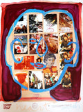 Self portrait of Isaiah Zagar using photographs and paint