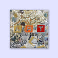 2.5" x 2.5" refrigerator magnet featuring a photograph of a mosaic, "Art," by Isaiah Zagar.