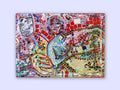 3.5" x 2.5" refrigerator magnet featuring a photograph of a mosaic, "Swimmin' in Love," by Isaiah Zagar