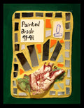 Small mosaic with colorful tiles, featuring a tile that reads "Painted Bride 91-99" on yellow grout with a green border.