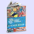 Cover of  PMG Sticker book with a mosaic image on the front. 