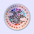 3" round holographic sticker featuring PMG's logo