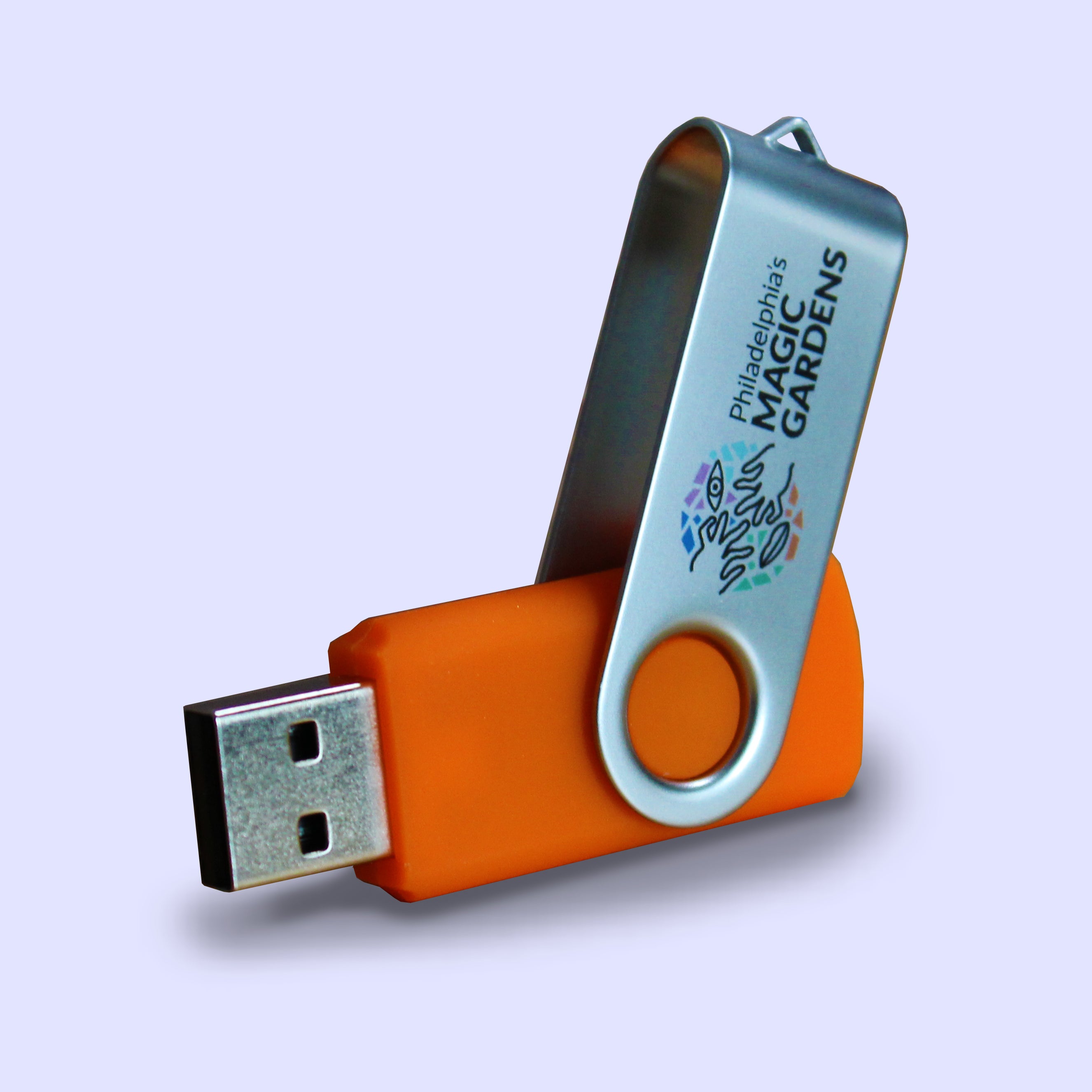 Orange USB flash drive 