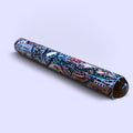 Colorful kaleidoscope tube with a mosaic pattern around it.